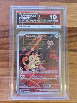 Team Rocket's Meowth 203/182 Destined Rivals - Pokemon TCG Ace 10 - Image 1