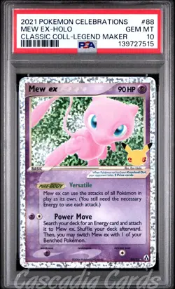 PSA 10 Mew ex 88/92 Celebrations Classic Collection Pokemon - Image 1