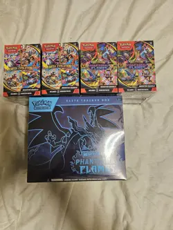 Pokemon TCG Phantasmal Flames ETB, and 2x phantasmal bundles 2x mega bundles - Image 1