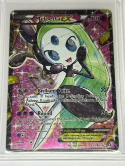 POKEMON POKEMON TCG 2013 MELOETTA EX RC25 LEGENDARY TREASURES FULL ART HOLO NM - Image 1
