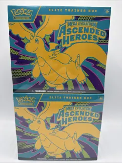 Pokemon TCG Mega Evolutions Ascended Heroes ETB - Factory Sealed NEW - Lot of 2 - Image 1
