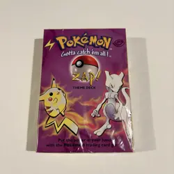 Pokemon Zap Theme Deck Factory Sealed Wizards of the Coast 1999 Base Set - Image 1