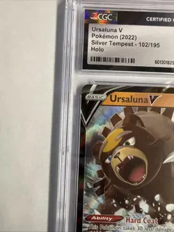 Pokemon Ursaluna V Holo #102/195 Silver Tempest 2022 - CGC 10 Gem Mint - Image 5