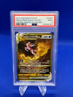 Pokemon Crown Zenith Galarian Gallery Origin Forme Palkia VSTAR GG67/GG70 PSA 9 - Image 1