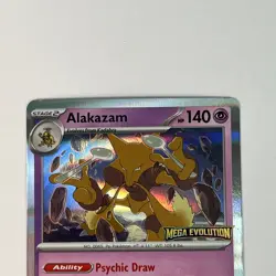 Pokemon TCG Alakazam Holo Rare Promo 3 - Stamped Mega Evolution - NM/M - Image 3