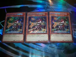 3x Hiita the Fire Charmer 1st Edition Secret Rare CH02-EN002 Yu-Gi-Oh! - Image 1