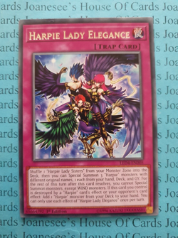 LED4-EN005 Harpie Lady Elegance Rare Yu-Gi-Oh Card 1st Edition New - Image 1