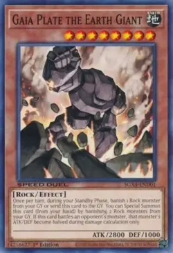 Yugioh! Gaia Plate the Earth Giant - SGX4-END01 - Common - 1st Edition Near Mint - Image 1