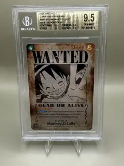 Monkey.D.Luffy (118) (Wanted Poster) OP13-118 Carrying On His Will Foil BGS 9.5 - Image 1