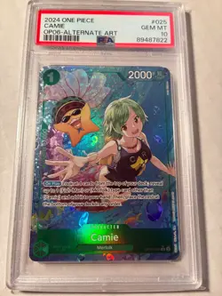 2024 One Piece CAMIE OP06 025 Rare Alt Art PSA 10 Gem Mint! - Image 1