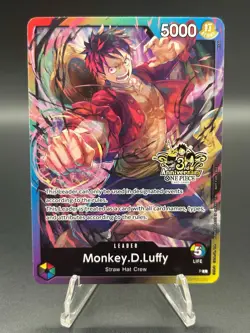 • Monkey.D.Luffy • OP-PR Leader 3rd Anniversary Tournament One Piece TCG NM - Image 2