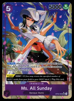Ms. All Sunday - OP04-064 - NM - Parallel - Alternate Art - One Piece - OP1-23 - Image 1