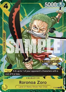 Roronoa Zoro (CS 2024 Event Pack) (P-042/241) One Piece Promotion Cards NM FOIL - Image 1