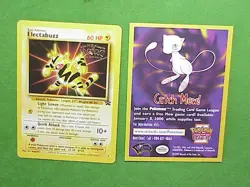 ELECTABUZZ Pokemon Card BLACK STAR PROMO 1st Movie WB Stamp & "Catch Mew" insert - Image 1