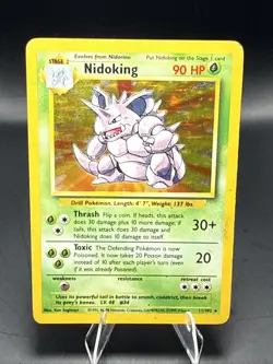 Pokemon TCG Nidoking Base Set Holo Unlimited Rare Card 11/102 - Image 1