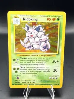 Pokemon TCG Nidoking Base Set Holo Unlimited Rare Card 11/102 - Image 2