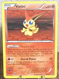 Pokemon Card - Victini - Holo Rare (14/101) BW Noble Victories *LP* - Image 1