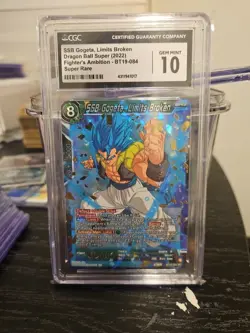 Dragon Ball Super Card Game SSB Gogeta Limits Broken Foil Card BT19 084 CGC 10 - Image 1