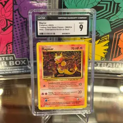 CGC 9 Magmar Pokemon Holo Base Set 2023 Classic Collection Graded Card - Image 1