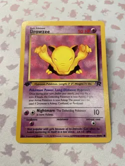 Drowzee 54/82 Team Rocket 1st Edition 1999 Vintage WOTC Pokemon Card - Image 1