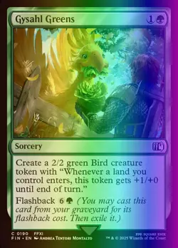 MTG Magic the Gathering Gysahl Greens (190/764) Final Fantasy NM FOIL - Image 1