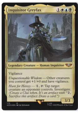 Inquisitor Greyfax 173 MTG 40K NM Foil - Image 1