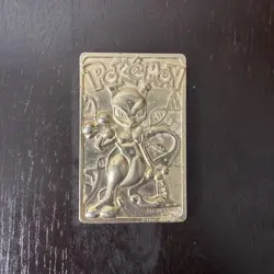 1999 Burger King Limited Edition Pokemon Trading Card 23K Gold Plated Mewtwo - Image 1