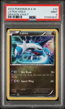 2012 POKEMON B&W DRAGON VAULT #10 LATIOS-HOLO PSA 9 - Image 1
