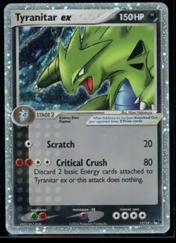 Tyranitar EX Pop Series 1 Cosmos Holo Foil Rare #17/17 2004 Pokemon - Image 1