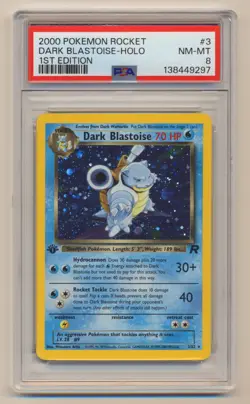 PSA 8 Pokemon Team Rocket 1st Edition Holo Rare Dark Blastoise 3/82 NM/MINT!! - Image 1