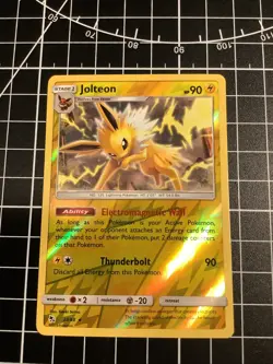 2019 Pokemon, Hidden Fates, #23/68 Jolteon, Reverse Holo Rare - Image 1