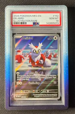 Pokemon Delibird 152 Mega Evolution PSA 10 GEM MINT - Image 1