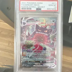 Pokemon Gengar VMAX Alternate Art Secret Rare Fusion Strike 271/264 Holo PSA 10 - Image 3