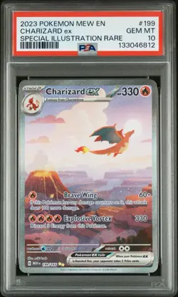 Pokemon 2023 SV151 Mew En Charizard EX Special Illustration Rare #199/165 PSA 10 - Image 1