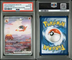 Pokemon 2023 SV151 Mew En Charizard EX Special Illustration Rare #199/165 PSA 10 - Image 3