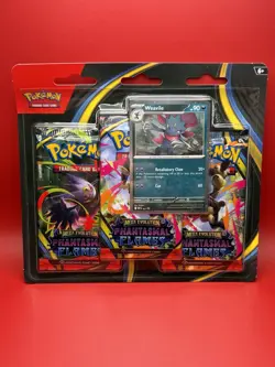 Phantasmal Flames Mega Evolution Weavile Promo Pokemon Booster 3-Pack - Image 1