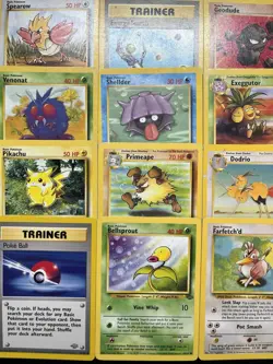 Pokemonkarten Sammlung Englisch Vintage 20 Karten - 60/64 Pikachu - Image 3