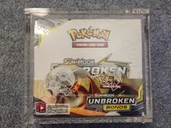 Pokemon Sun & Moon Unbroken Bonds Booster Box (Factory Sealed) W/ Acrylic Case - Image 1