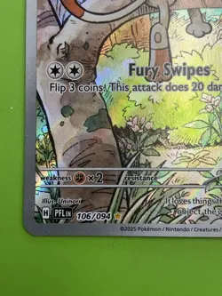 Pokemon 🇨🇦 Only. Meowth Phantasmal Flames Illustration Rare #106 - Image 5