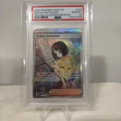 2023 Pokemon Mew en Special Illustration Rare Erika's Invitation 203/165 PSA 10 - Image 1