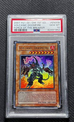 Yu-Gi-Oh! Volcanic Doomfire FOTB-EN008 Ultra Rare 1st Edition PSA 10 Gem Mint! - Image 1
