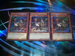 3x Aussa the Earth Charmer 1st Edition Secret Rare CH02-EN004 Yu-Gi-Oh! - Image 1