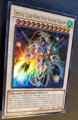 Yu-Gi-Oh! Crystal Clear Wing Over Synchro Dragon SUDA-EN039 Ultra Rare Near Mint - Image 2