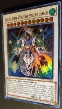 Yu-Gi-Oh! Crystal Clear Wing Over Synchro Dragon SUDA-EN039 Ultra Rare Near Mint - Image 3