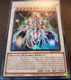 Yu-Gi-Oh! Crystal Clear Wing Over Synchro Dragon SUDA-EN039 Ultra Rare Near Mint - Image 4