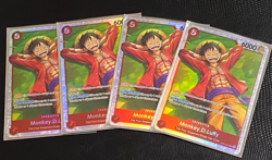 4x Monkey.D.Luffy ST21-014 SR - One Piece TCG Playset Starter Deck EX: Gear 5 - Image 1