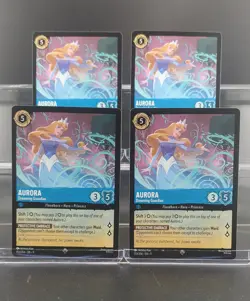Disney Lorcana Aurora - Dreaming Guardian 153/204 Fabled Super Rare 4 Cards - Image 1