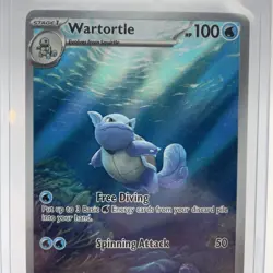 Pokemon 151 (2) Card Lot Wartortle 171/165 IR Blastoise 184/165 EX Full Art - Image 3