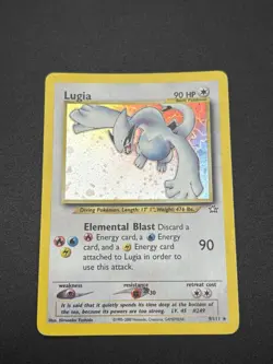 Pokemon Lugia Holo Rare Card 9/111 Neo Genesis HP - Wotc - Image 1