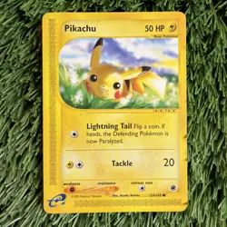 Pikachu 124/165 Expedition Base Set E-Reader Pokemon Card - MP - Image 1